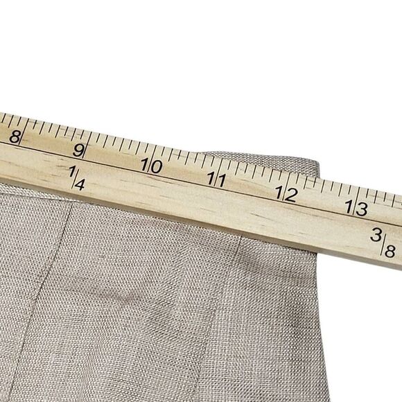 Michelle Stuart Skirt Suit Women's Sz 4 Tan Multi Plaid Padded Shoulder 2 Piece - Picture 11 of 12